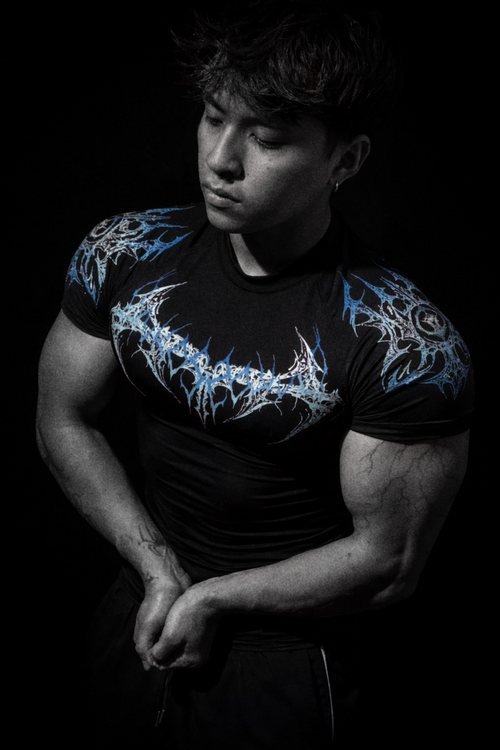 Camiseta de Compresión - Inferno Blue Eclipse