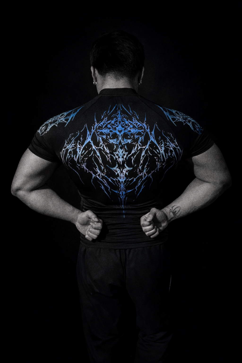 Camiseta de Compresión - Inferno Blue Eclipse